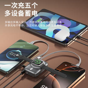 LIUFEIYP三合一磁吸快充充电宝，真3C认证，可登机高铁，小如卡片，苹果全系+安卓可用，可同时充5台！【G】