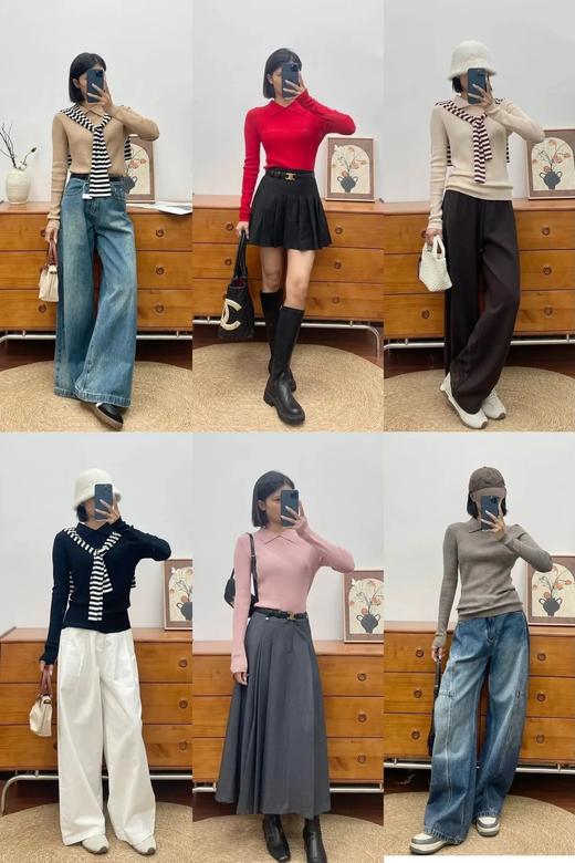 爆品复团~德国扬子纱！【显瘦气质长袖羊毛打底衫合集】高领/圆领/V领/polo领多款可选，经典百搭不挑人~无标发货WD 商品图6