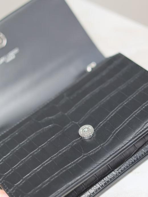 圣罗兰 【永恒经典】黑色银扣哑光鳄鱼纹 Kate_流苏链条包（LZ） 商品图4