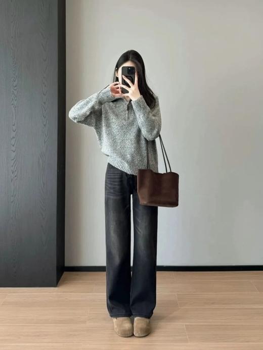 独家高货多彩花纱【老钱风空气感半拉链针织衫】澳洲100%羊毛纱线！毛质细密丰盈~上身效果松弛有气质WD 商品图6