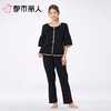 都市丽人睡衣红品女士薄家居服无尘棉短袖套装七分袖长裤LHC1B201 商品缩略图1