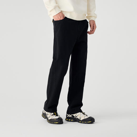 墨麦客男装松紧腰宽松休闲裤男2025春新款全棉简约男士裤子91171. 商品图3