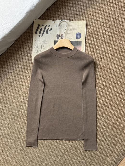 云仓 德国进口 48支3股100%羊毛， 精纺扬子纱 无缝一体打底毛衣 商品图1