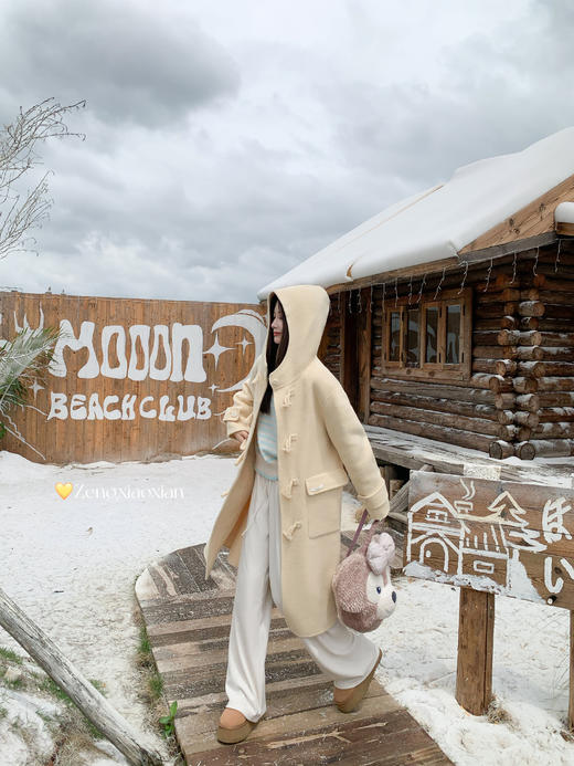 <曾小咸推荐>现货秒杀 ！微信超特价！韩系连帽牛角扣毛呢外套 日常489.99 立减250 秒杀239.99！！ 商品图10