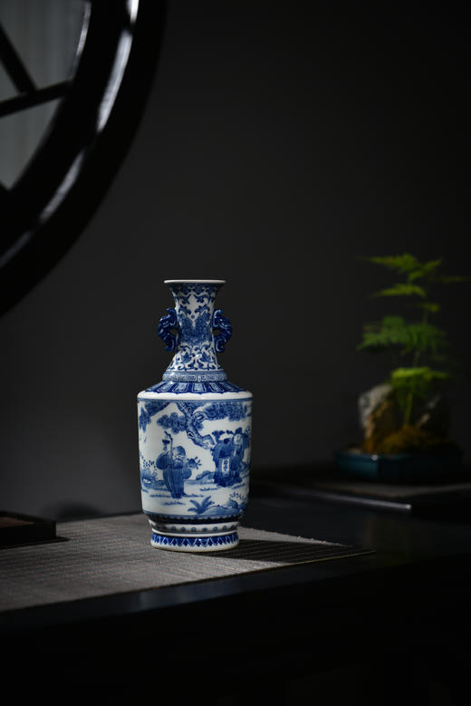 青花福禄寿喜双耳尊 商品图0