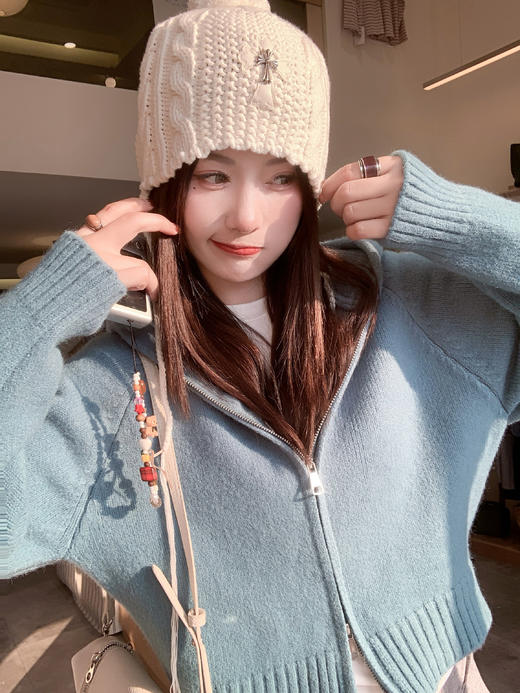 <曾小咸推荐>现货秒杀 ！微信超特价！韩系连帽短款毛衣 日常169.99 立减80 秒杀89.99！！ 商品图11