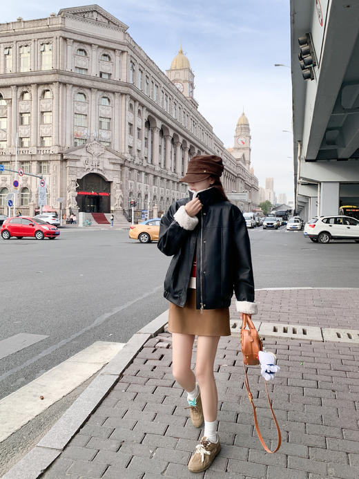 <曾小咸推荐>现货秒杀 ！微信超特价！红白条纹毛衣 日常159.99 立减70 秒杀89.99！！  毛领PU皮衣 秒杀169.99！！ 商品图10