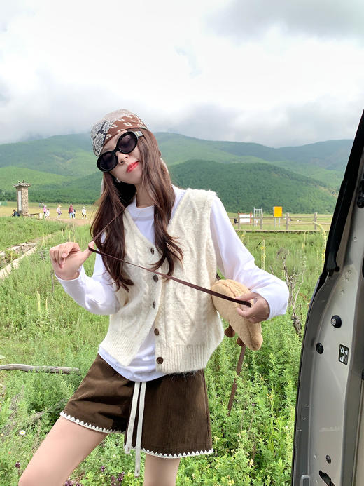 <曾小咸推荐>现货秒杀 ！微信超特价！韩系抽绳撞色边短裤 日常129.99 立减60 秒杀69.99！！ 商品图5