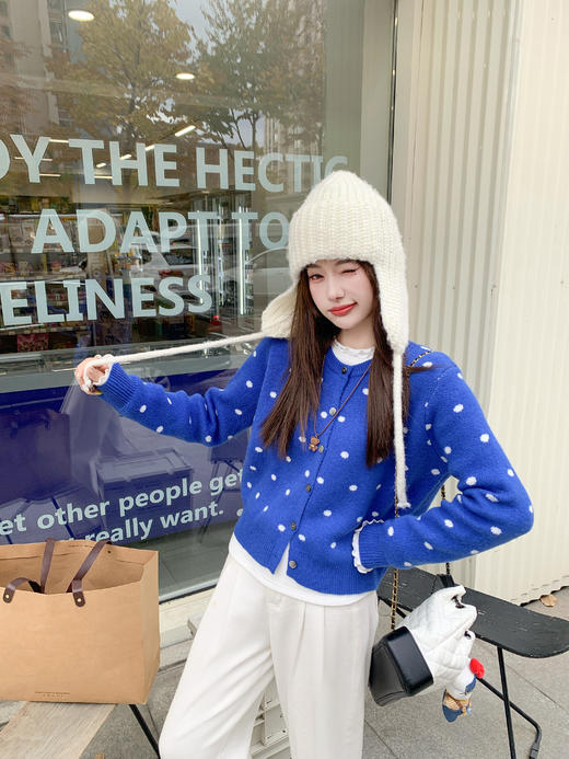 <曾小咸推荐>现货秒杀 ！微信超特价！波点针织开衫 日常189.99 立减100 秒杀89.99！！ 商品图8