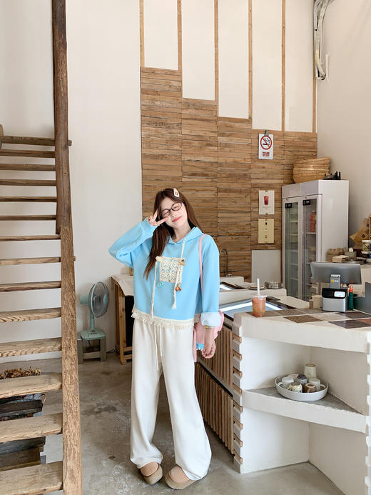 <曾小咸推荐>现货秒杀 ！微信超特价！韩系流苏连帽加绒卫衣 日常189.99 立减100 秒杀89.99！！ 商品图11