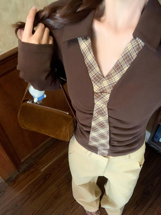 <曾小咸推荐>现货秒杀 ！微信超特价！韩系V领格子长袖 日常129.99 立减50 秒杀79.99！休闲裤 秒杀129.99！ 半裙 秒杀 79.99！ 商品图6