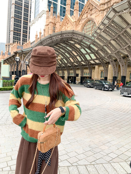 <曾小咸推荐>现货秒杀 ！微信超特价！彩色条纹针织衫 日常169.99 立减80 秒杀89.99！！ 商品图6