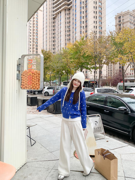 <曾小咸推荐>现货秒杀 ！微信超特价！波点针织开衫 日常189.99 立减100 秒杀89.99！！ 商品图14