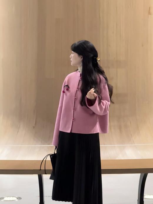 【百图lulu定制】【新中式羊绒双面呢】羊绒羊毛混纺 樱桃 盘扣 双面呢外套 商品图7