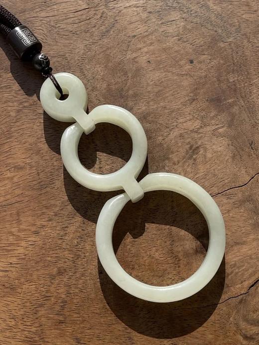 白玉活动三连环把玩吊坠，顺丰包邮 商品图8