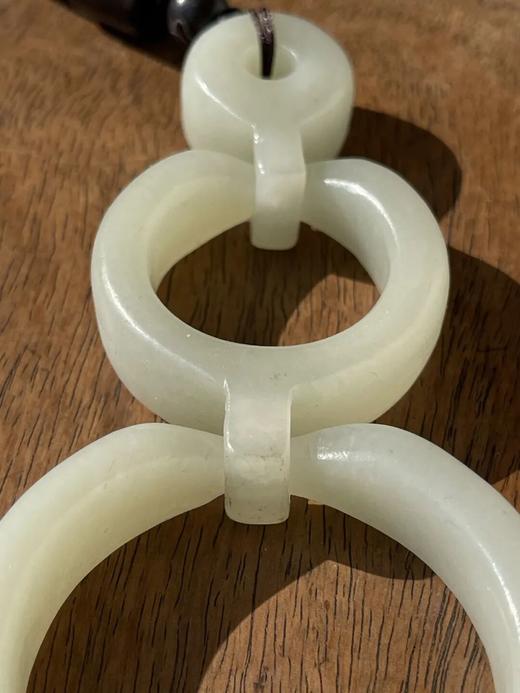 白玉活动三连环把玩吊坠，顺丰包邮 商品图14