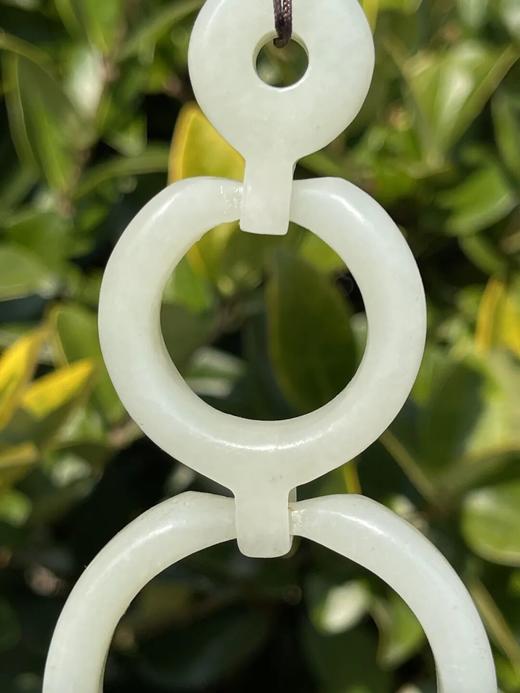 白玉活动三连环把玩吊坠，顺丰包邮 商品图9