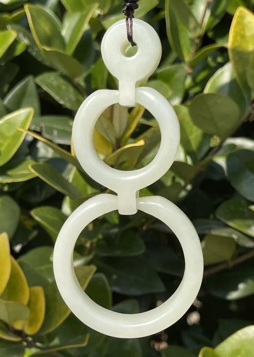 白玉活动三连环把玩吊坠，顺丰包邮 商品图4