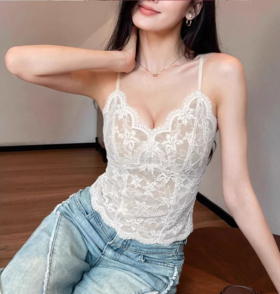 【69元2件，单拍不发】二合一高定蕾丝吊带，1件=吊带+文胸，穿出性感好身材，外露都高级！【3-5天发货】