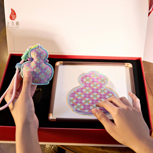 上久楷新中式国风文创礼盒送礼 摆件 宋锦挂件 福蒂绵延 商品图10