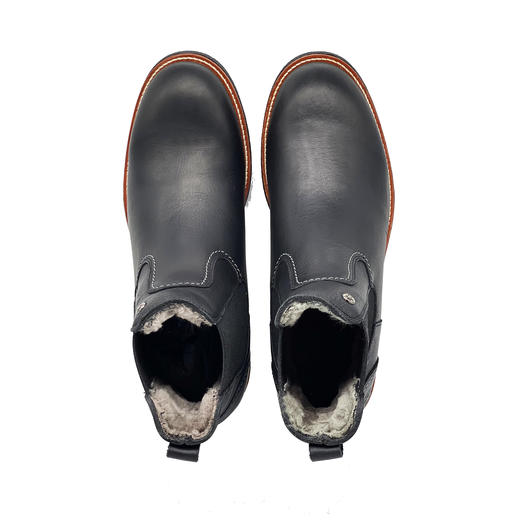 限时特价——西班牙原产男士羊毛款皮毛一体踝靴黑色GLC2(高品质纯天然羊毛内衬) 商品图5