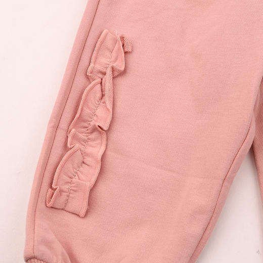 棉果果春季新品女童小线圈粉色花边甜美针织长裤M122200226119 商品图7