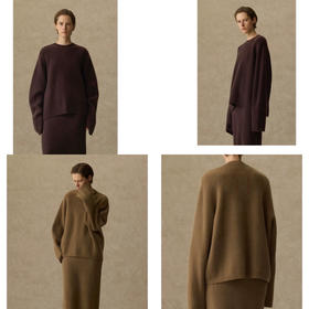 1226-9 uma/1436联名系列羊绒圆领长袖套衫