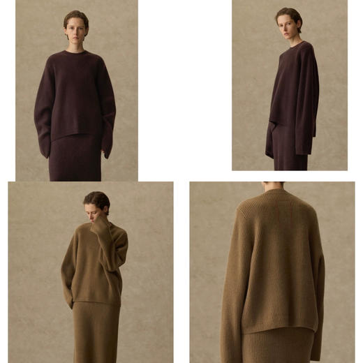 1226-9 uma/1436联名系列羊绒圆领长袖套衫 商品图0