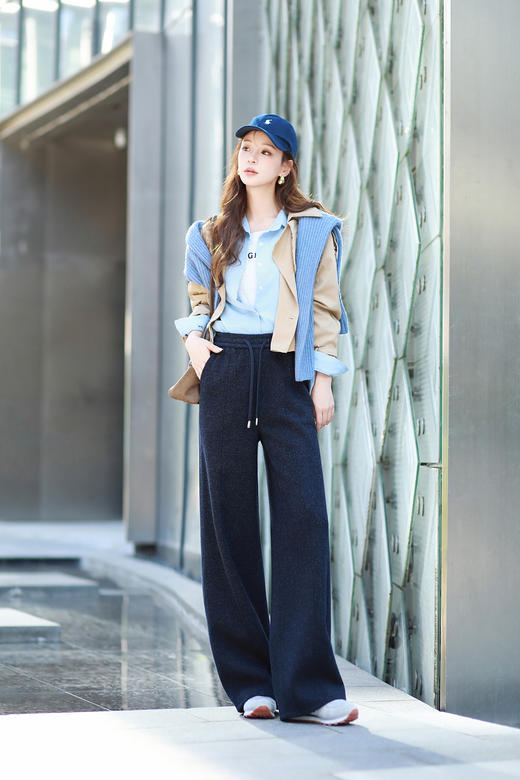 【鹅公主 羊毛蚕丝法式直筒裤】90-155斤可穿，美绒呢羊毛直筒裤，面层质感佳，直筒修饰腿型，后口袋添美。做工精，腰部抽绳更舒适~ 商品图8