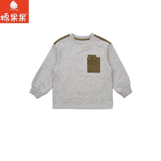 棉果果春季新品男童纯棉小线圈字母印花圆领套头卫衣M112180226156 商品图3