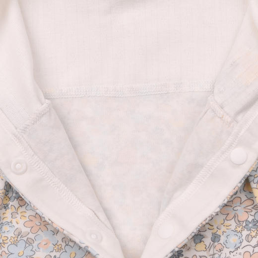 棉果果春季新品女童氨棉汗布纯棉小碎花爬衣假两件对开连体衣M122722226102 商品图6