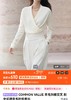 正红法式通勤100%羊毛交叉叠襟领大气知性针织衫上衣 商品缩略图14