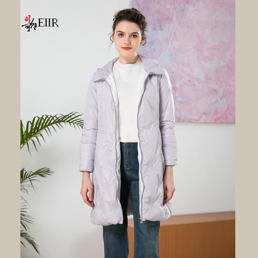 司歌绣花羽绒连帽拉链外套女收腰Y901169X 商品图4