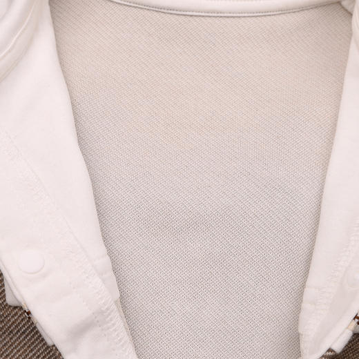 棉果果春季新品男童氨棉纯棉针织斜纹小绅士假两件对开爬衣对开连体衣M112722226141 商品图2