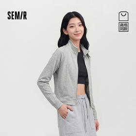商场同款|森马外套女春短款插肩袖修身分割2026新款简约显瘦夹克