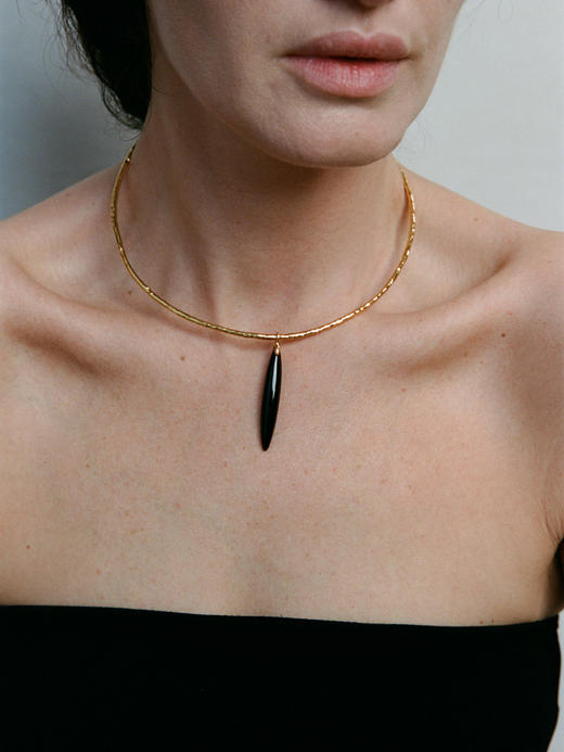 ABOAB｜Fusu Collar [ 项链 银 / 金 +黑玛瑙 ]【WITHIN THE HORIZON】 商品图2