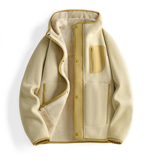 NICESELF 连帽立领防风保暖搭简约风抓绒衣（3-5天发货） 商品图4