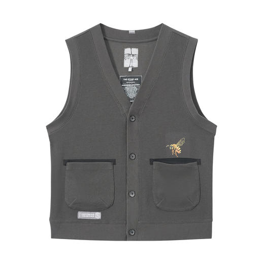 ONIARAI/鬼洗26春季新品黑标石器时代蜜蜂马甲背心男式 A340021 商品图3