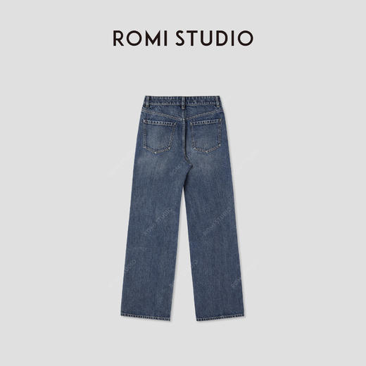 ROMI STUDIO原浆保护色洗水中腰宽松直筒牛仔裤 RWCSXA4745 商品图1