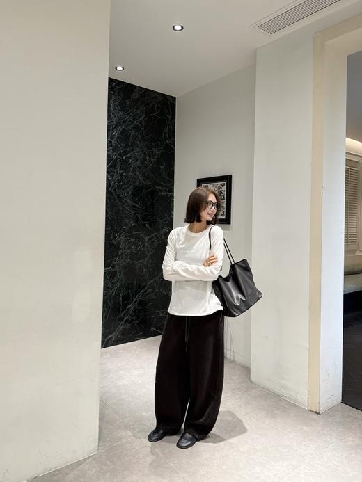 【秋冬精选】INS风慵懒感纯棉女秋季新款百搭宽松棉质长袖T恤 商品图1