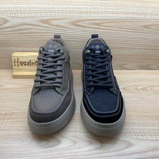 豪行2024年冬季新品时尚休闲真皮加绒高帮男棉鞋14427655 商品图2