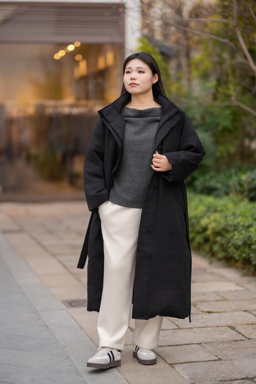 一周发货！💥年末最气质款羽绒服【新国标90白鸭绒 羽绒服】2款，一款保暖立领&翻领 大衣风衣款羽绒服，气质全黑；另一款V领国风新中式绗缝羽绒服，绗缝羽绒分隔填充不易跑绒~ 商品图13