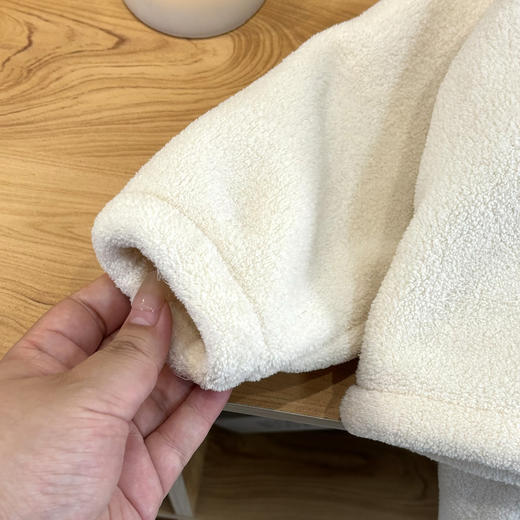 儿童双面绒套装秋冬季宝宝保暖毛毛衣两件套男女童立领防风 商品图9