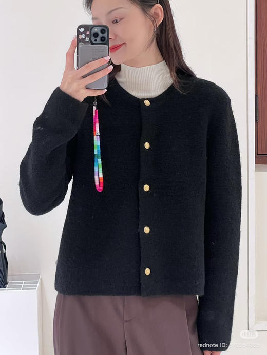 1226-5 独家圆正 重磅 小禾 羊绒圈圈纱 小香风开衫 外套 商品图0