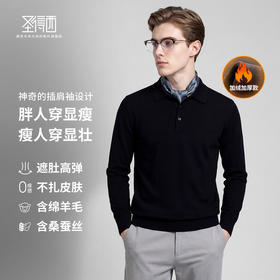 【门店新品&含羊毛&蚕丝】圣得西2025年冬季男士毛衫加厚针织衫