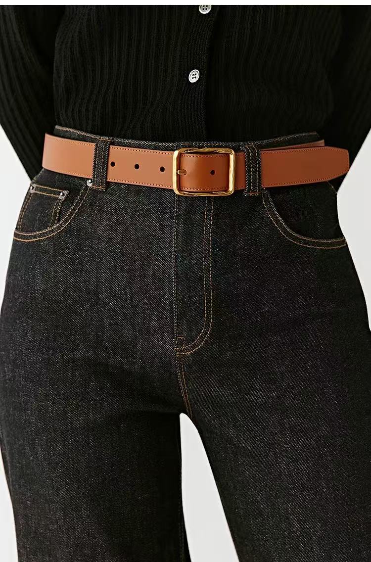 复古且百搭！小禾家 牛皮双面腰带皮带！