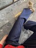 D122630秋冬加绒直筒裤复古深蓝色贴兜牛仔裤 商品缩略图3