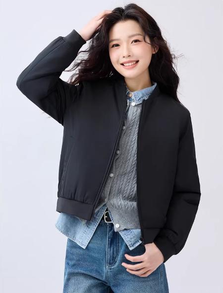 佐丹奴女装保暖棒球领棉衣甜酷飞行员夹克外套女13372829 商品图2