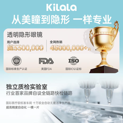 【1片仅需1.99】【新品透明片系列】kilala可啦啦粉蝶丛林隐形眼镜日抛盒30片近视透明片 商品图5