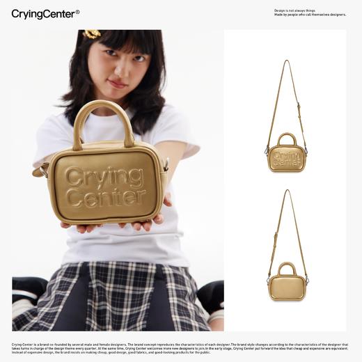 CryingCenter 金色小砖包 手提包斜挎小包 哭喊中心 商品图2